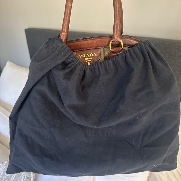 Prada Jacquard Logo Canvas Tote - Picture 8 of 8